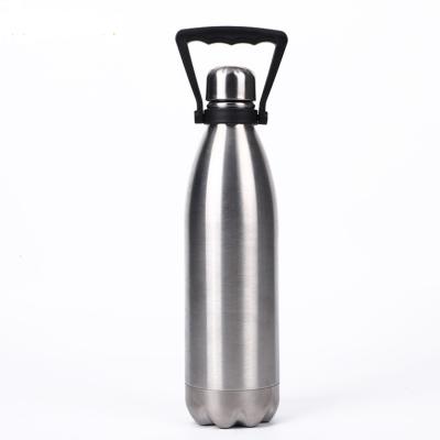 China Large capacity sustainable eak make 1000ml stainless steel bottle with handle for hot and cold resistant for sale