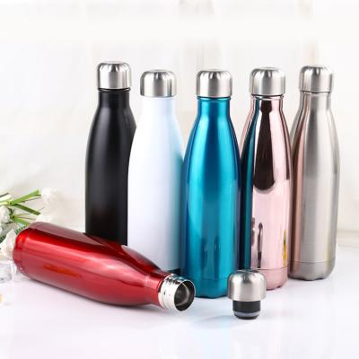 China 18/8 Stainless Steel Cola Shape Sustainable Wholesale Sports Water Bottle for sale