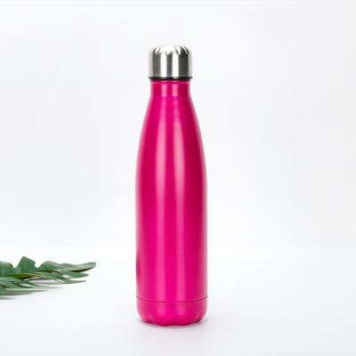 China PORTABLE 500ml Stainless Steel Double Wall Insulated Cola Shaped Water Bottle With Lid for sale