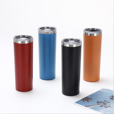 China 20 oz Disposable Stainless Steel Double Wall Straight Sublimation Skinny Tumbler Cups for sale