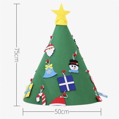 China Gift Ourwarm Home Door Decoration Educational DIY Gifts Felt Ornaments Christmas Tree For Kids for sale