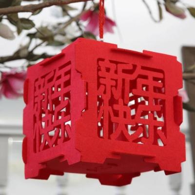 China Chinese Red Felt Hanging Decorations Chinese New Year Gift Popular Design Door Decorations Free Sample Red Felt Hanging Decorations for sale