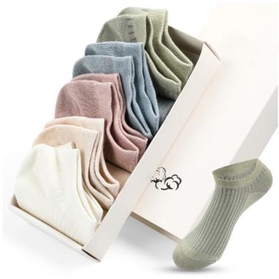 China China Custom Manufacturer Breathable Gift Box High Elastic Ankle Cotton Socks for sale