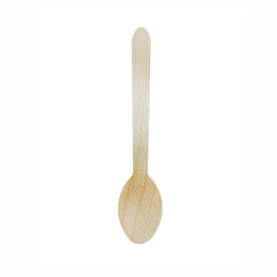 China Individual Package High Quality Disposable Mini Manufacture Single Use Wooden Spoon For Eat for sale