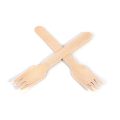 China High Quality Recyclable Disposable Biodegradable Knife Classic Recyclable Wooden Food Fork for sale