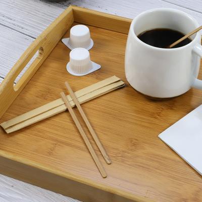 China Natural Bamboo Blender Coffee Stick Minimalist Chinese Disposable Wooden Alone Agitator Pack for sale