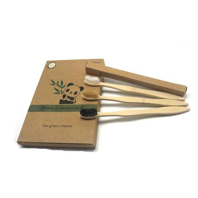 China Eco-friendly Products Biodegradable Soft Bristle Bamboo Toothbrush Home Care for sale