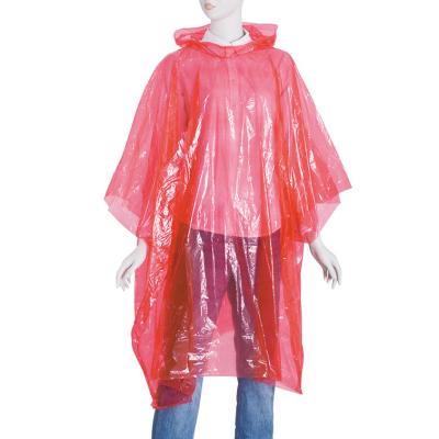 China Bachelorette Rainwear Stain Adult Plastic LDPE Disposable Raincoat for sale