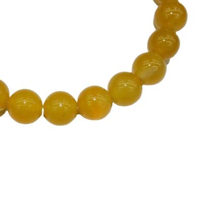 China Wholesale DIY Decoration Gemstone Stone Beads Yellow Natural Agate For Making Bracelet And Necklace for sale