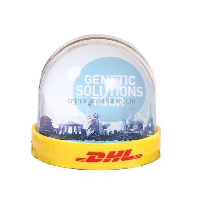 China Custom China Souvenir Photo Frame Kit Christmas Santa Snowman Plastic Water Snow Globe for sale