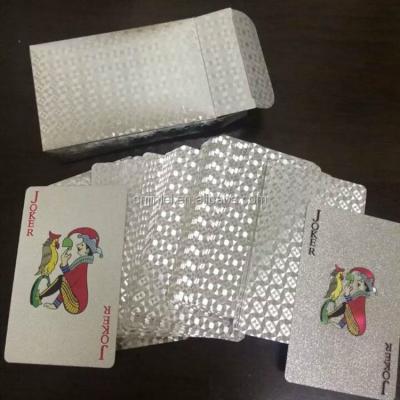 China Aluminum Casino Club Poker Custom Foil Waterproof Playing Cards for sale