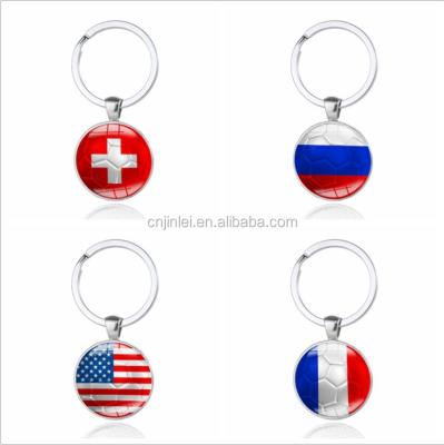 China 2018 Promotion Gift World Cup Gifts Country Flag Color Metal Key Chain for sale