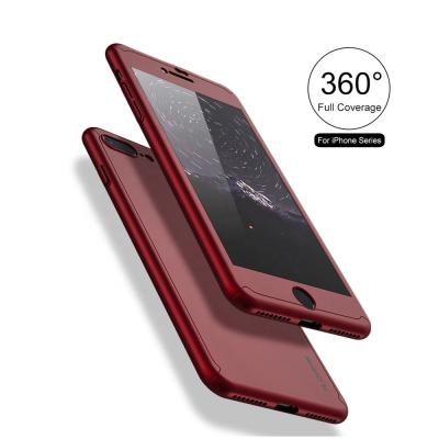 China 2021 Drop-resistance Mobile Accessories Full Cover Phone Case With Tempered Glass 360 Degree PC Case For 13 12 11 for sale