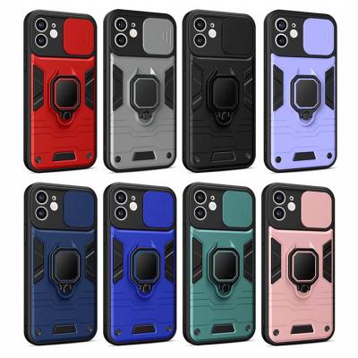 China IPhone 13 Strong Useful Hybrid Armor Mobile House Camera Lens Cover Device Finger Ring Holder Phone Case For 13 for sale