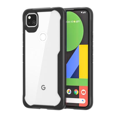 China High Shockproof Stylish Shockproof Acrylic 2 In 1 Silicone And Hard PC Phone Case For Google Pixel 5 6 Pro for sale