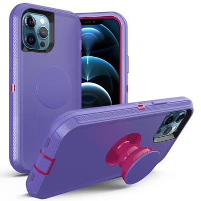 China Wholesale Robot Defender Shockproof Phone Case For 13 Heavy Duty Case For 13 Mobile Cover With Kickstand Plug For iPhone 13 for sale