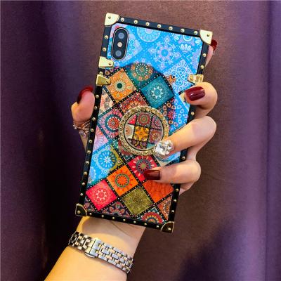 China TPU+ PC For 13 Vintage Case , Luxury Vintage Ring Holder Phone Cases For 13 Pro 12 XS XR 7 8 Plus for sale