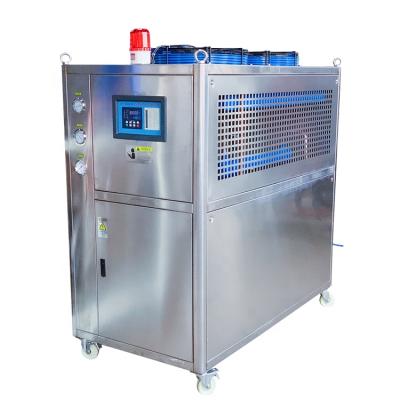 China 316 stainless steel shell tube air cooled stainless steel industrial refrigerator for factory use 30kw water cooled refrigerator for sale