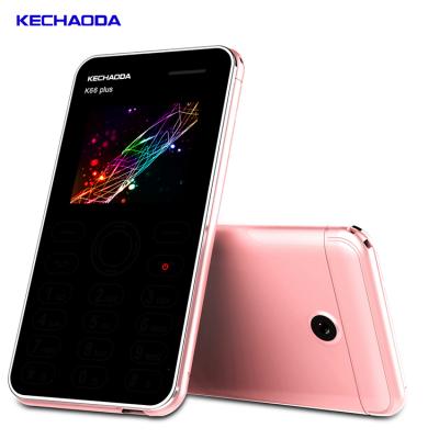 China Build in KECHAODA K66 2G GSM Flash Tiny Bar Phone FM Dual sim card keypad portable for sale