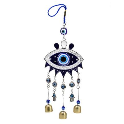 China TRENDY Wind chimes blue eye key chain European and American retro devil's eyes car pendant wall ornaments pendant for sale