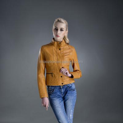 China Women Anti Shrink Custom Winter Motorcycle Blazer Leather Jackets for sale