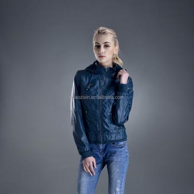 China 2020 Fashion Wholesale Female Jacket Breathable PU Leather Jackets for sale