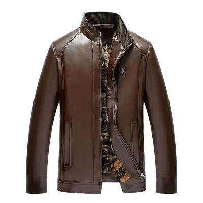 China 2020 Sale Men Breathable Warm Jacket Winter Zipper Cheap PU Leather Plus Size Jaket Men for sale