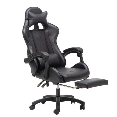 China (Size)Adjustable Comfortable Adjustable Gaming Chair Supplier Office Gaming Chair With Footrest Black for sale