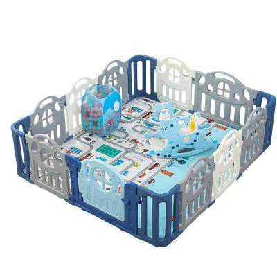 China Custom Eco-freindly Baby Play Yard Plastic Safety Fence Indoor PE Plastic Fence For Kids for sale