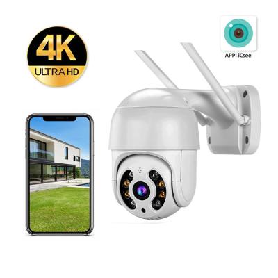 China NIGHT VISION PTZ Dome WIFI IP Camera 1080P 3MP 4MP 5MP 8MP 4K Outdoor Wireless Camera 8pcs Led Full Color IR 30m CCTV Surveillance ICSEE for sale