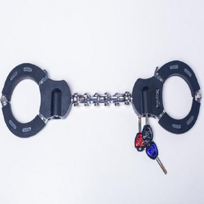 China Bike And Motorcycle Security Handcuffs Lock Use 3 Keys Double Lock For Bicycle Motorcycle Lock for sale