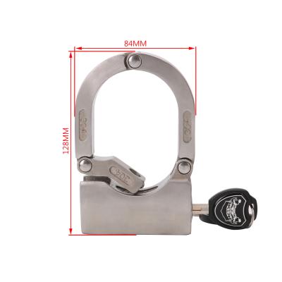 China SS304 Super Strong Steel Bicycle U Lock 2022 Stainless Steel Security 2022 Anti-theft U Lock Bike And Motorcycle U Lock for sale