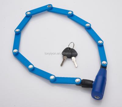 China Blue Bike And Motorcycle New Security Motorcycle And Bicycle Folding Lock for sale