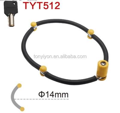 China Bicycle And Motorcycle Security Lock 14mm New Special Times With Round Key Bicycle Lock for sale