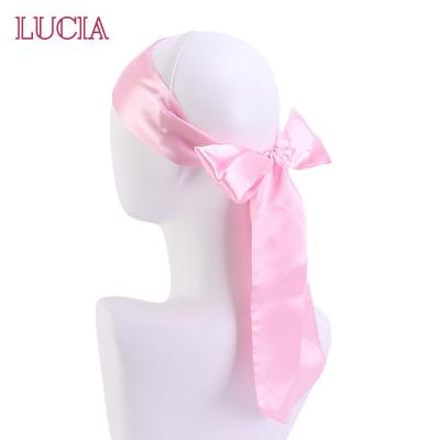 China Wholesale Fast Shipping European And American Style Low Moq Silky Girly Satin Hair Headband For Women With Custom Logo for sale