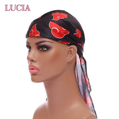 China Other Low MOQ Logo Factory Wholesale Custom Silk Velvet Durags For Men Women for sale