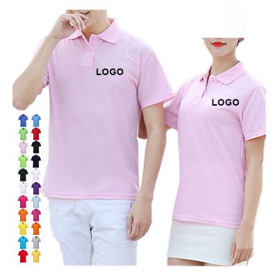 China custom 100% Logo Polo Shirts Plain Golf T-Shirts Cotton Embroidery Anti-Wrinkle Wholesale Polo Shirt Unisex for sale