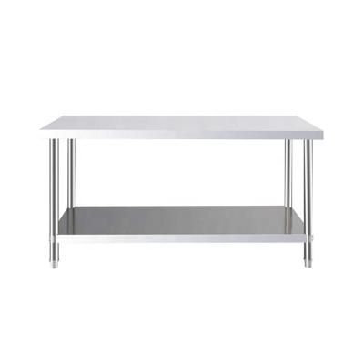 China Hotel Restaurant Kitchen Equipment Stainless Steel201/304 Stainless Steel Factory Customized Commercial Removable Work Table Kitchen Work Bench Table for sale