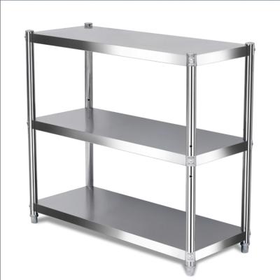 China Wholesale High Quality Stainless Steel201/304 Three-Layer Stainless Steel Shelf Commercial Kitchen Storage Shelf/Rack for sale