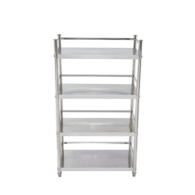 China 4 Tier Steel201/304 Metal Shelf 201 Stainless Steel Hot Popular Stainless Steel Kitchen Shelf Racking With NSF Approved for sale