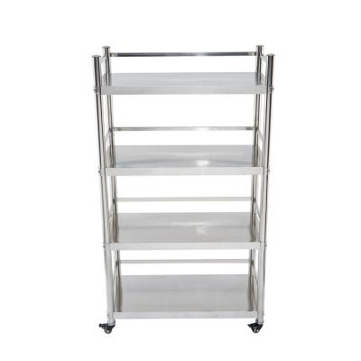 China 4 Layer Metal Rack Kitchen Stainless Steel Cheapest Wholesale Multifunctional Storage Rack Shelving Steel201/304 for sale