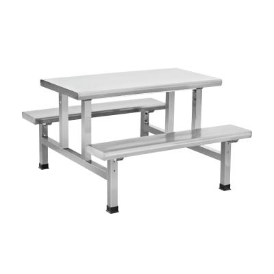 China Stainless Steel201/304 Restaurant Detail Use Plain Dining Table And Stainless Steel Bench For College Canteen for sale