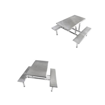 China Stainless Steel201/304 Stainless Steel 6 Seater Dining Table Restaurant Work Table for sale