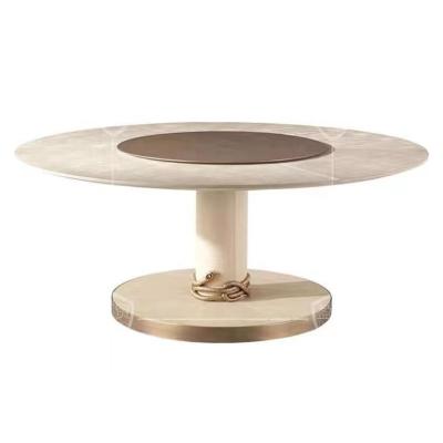 China Luxury Modern Design Living Room Furniture Metal Convertible Round Snake Decorated Round Dining Table For 6 Person for sale