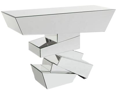 China Modern Mirrored Furniture Living Room Table Mirrored Console Table for sale