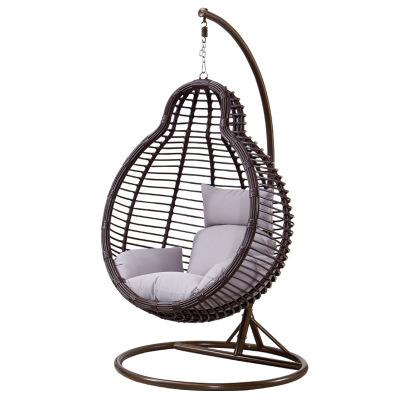 China Rotate funny scorch durable outdoor wicker seat patio furniture 2020 swing sofa egg hanging chair for garden balcony lover for sale