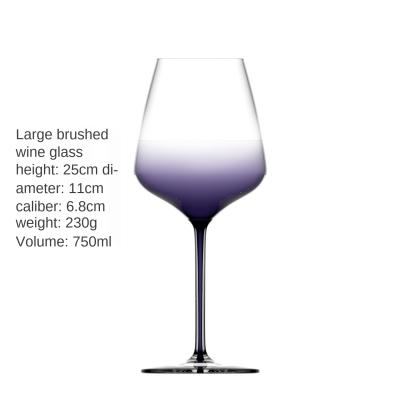 China Light Luxury Household Crystal Glass Red Wine Wine Glass Set Luxury Purple Goblet Champagne Goblet for sale