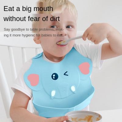 China Silicone Baby Mealtime Bibs are Easy to Clean Silicone Food Grade Printed Bibs for Infants 0 to 6 Years with Folding Bibs for sale