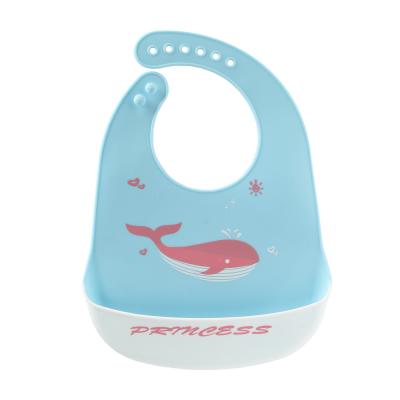 China Silicone Stereo Waterproof Super Soft Bib For Baby Meals For Baby Kids 0 To 6 Years Silicone Bib For Cleaning for sale