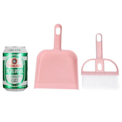 China Wholesale Small Pet Kids Broom Broom Dustpan Desktop Broom Home Office Household and Cleaning Mini Dustpan Set for sale